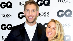 Calvin Harris and Ellie Goulding at the BRITs